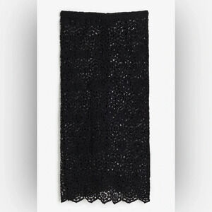 🌹 H&M Crochet See Thru Black Skirt